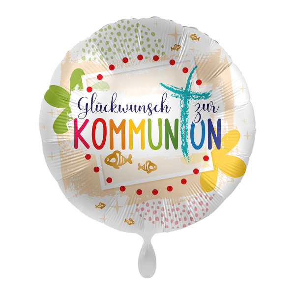 1 Ballon - Kommunion Glückwunsch