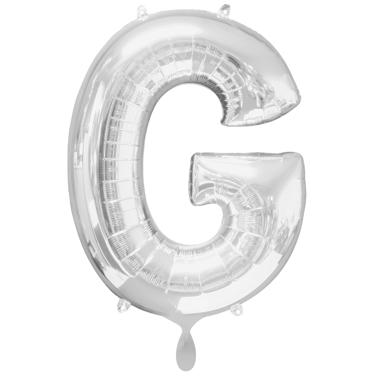 1 Ballon XXL - Buchstabe G - Silber